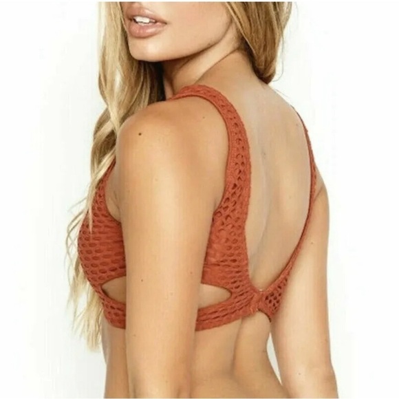 Ris-K Swim Extra Small Journey Solid Bronze Brown Bikini Swimsuit Top NWT XS - Picture 3 of 9